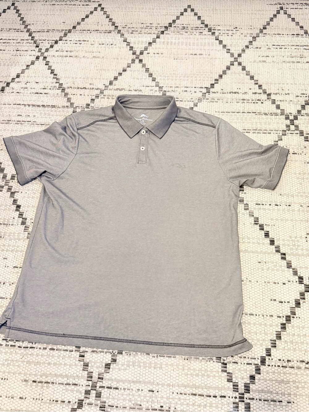 Tommy Bahama Gray Short-Sleeve Polo
